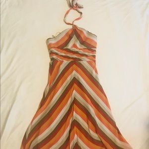 Bcbg silk halter dress